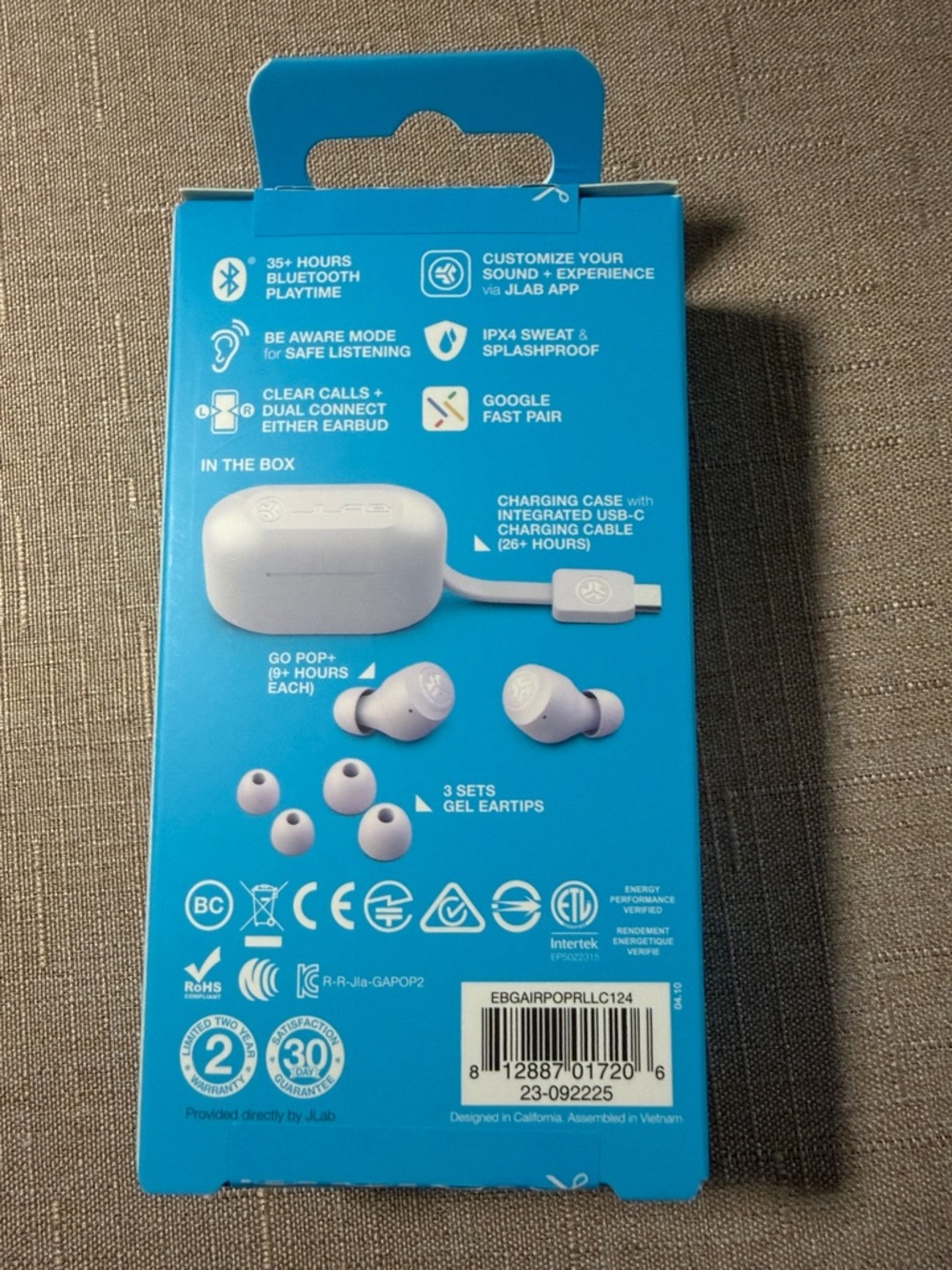 NWT JLab GO POP+ True Wireless Earbuds - Lilac purple - Picture 2 of 4